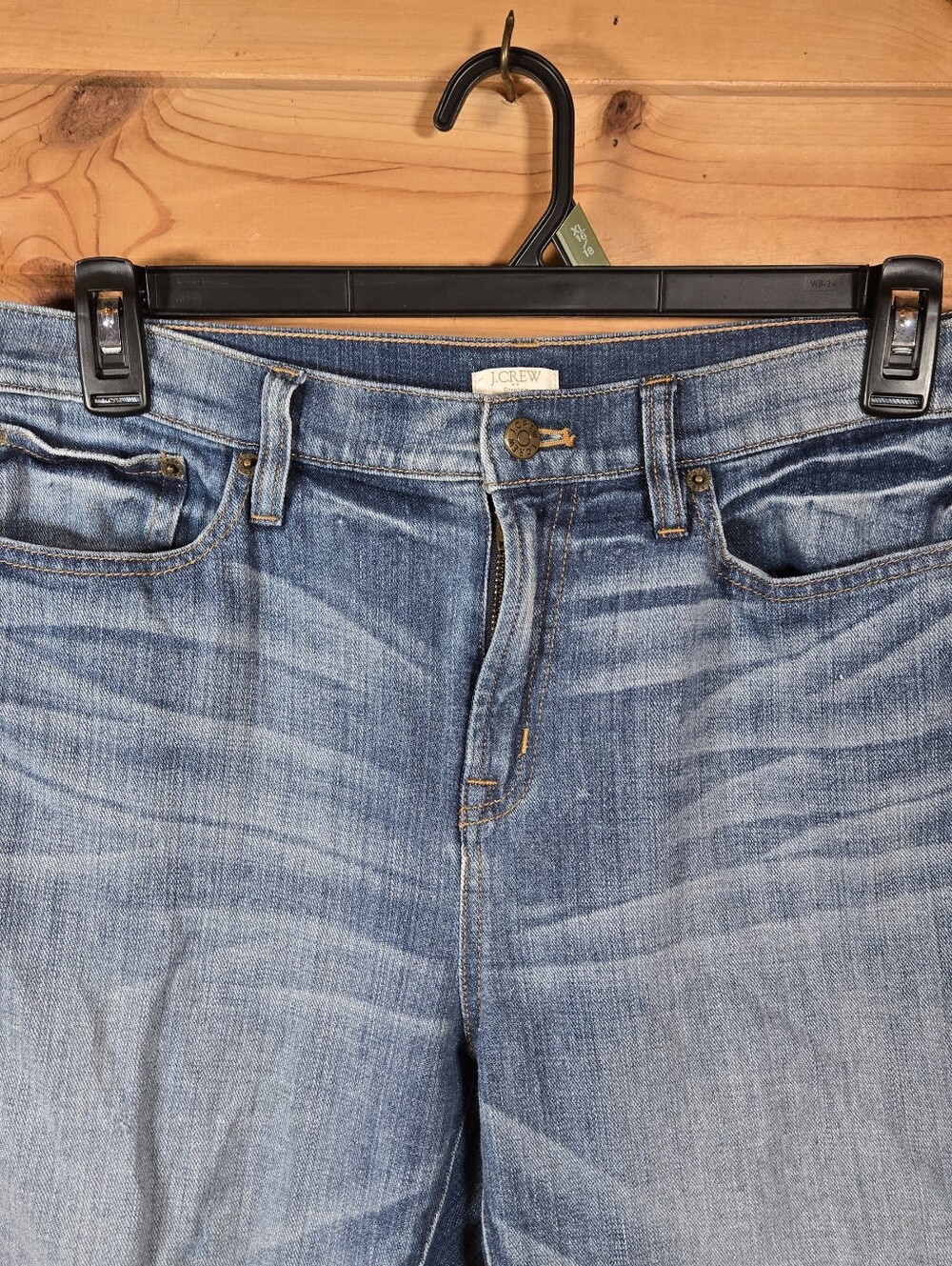 J.CREW Women's Ankle Blue Jeans 30 Light Wash High Rise Straight Leg Stretch